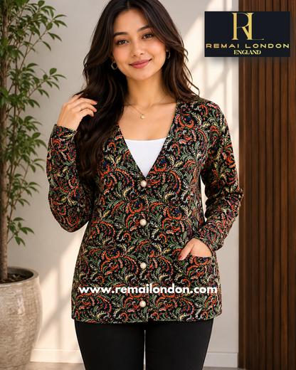 Remai London Feather Cardigan –  Black