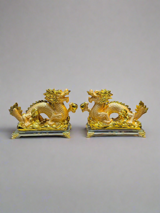 Golden Dragon Ornament Set