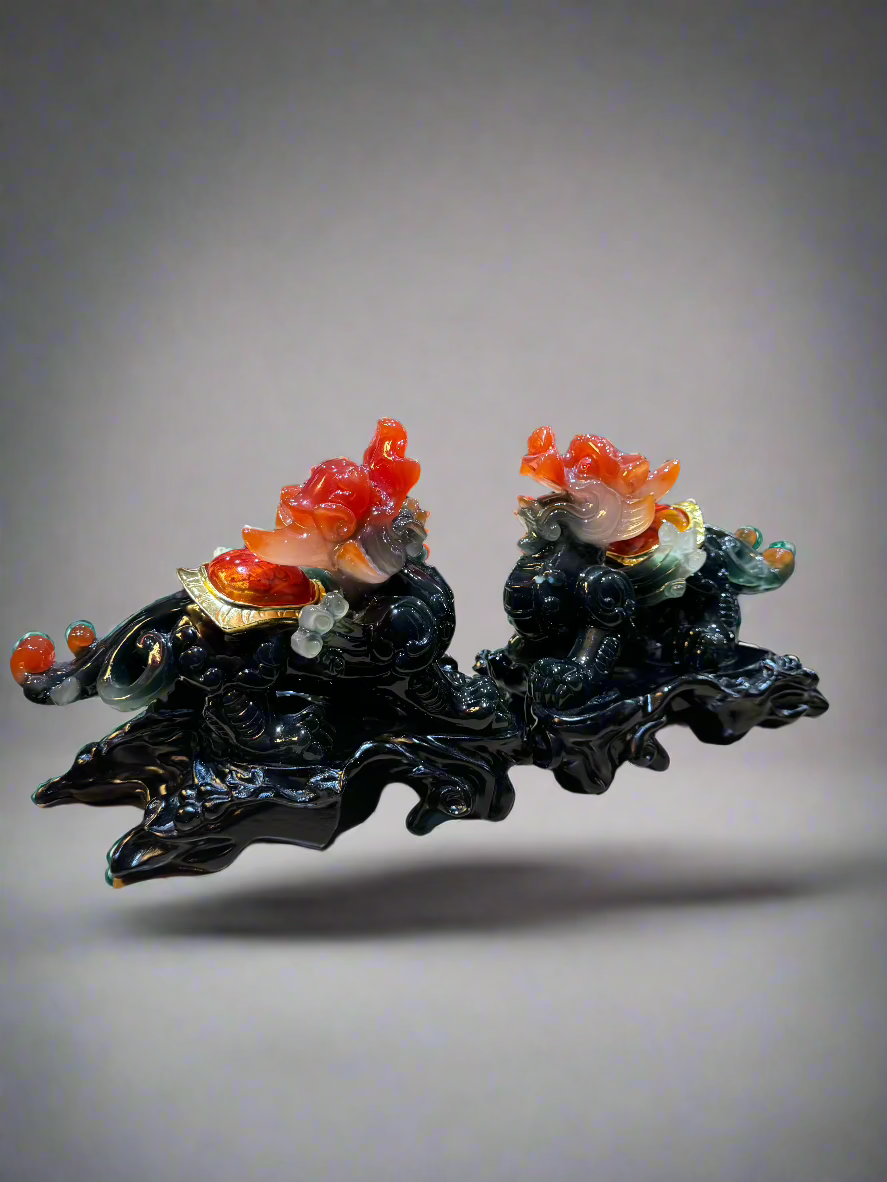 Exquisite Jade Dragon Set