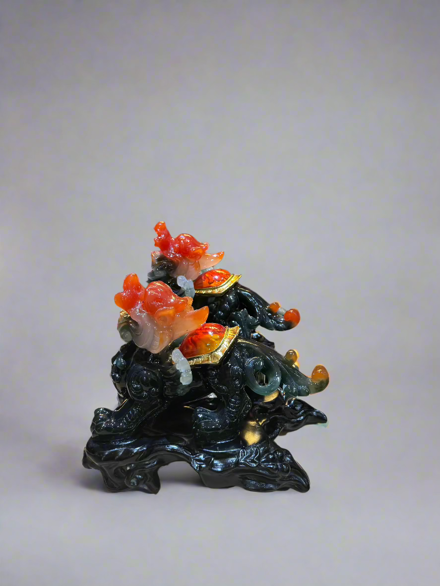 Exquisite Jade Dragon Set