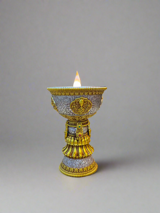 LED Tibetan Butter Lamp - White