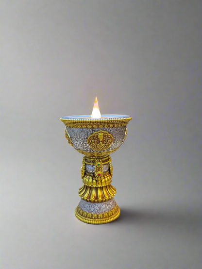 LED Tibetan Butter Lamp - White