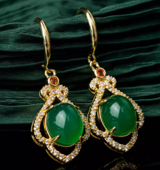 Jade Dangly Earrings